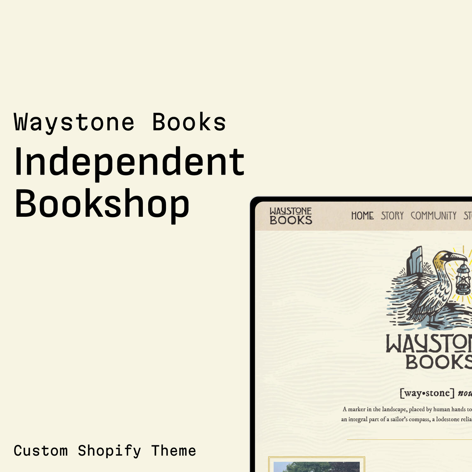 Custom shopify theme for an independent bookshop